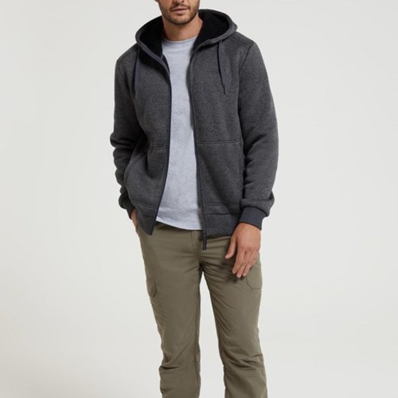 Mountain Warehouse Nevis II Men's Fur Lined Hoodie - Picture 1 of 5